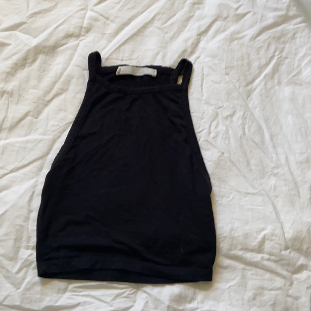 Black high neck tank